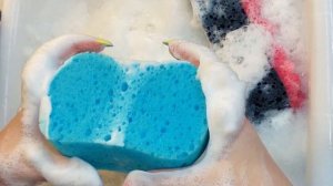 Sponge rinsing ASMR | Полоскание губок
