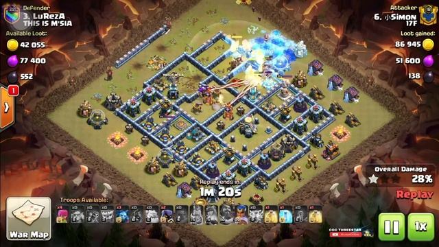 Zap Quake + Hogs combo Attack th 13 fullstar- Clash of clans