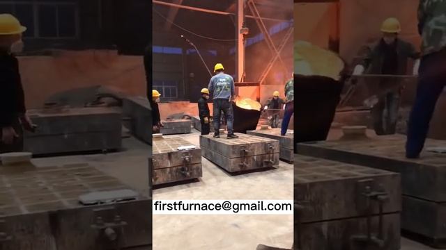 1 ton aluminum melting furnace/medium frequency induction melting furnace pouring site