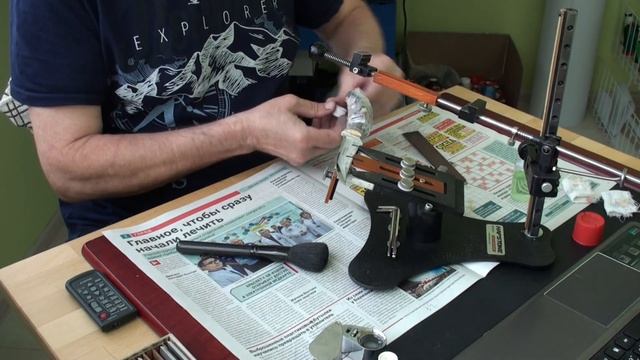 Заточка ножа, режем тонкий женский волос. смотреть онлайн