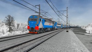 Эп2к-501 с фирменным поездом Аврора летит где-то между двух столиц
