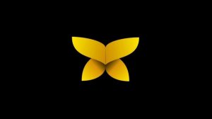 Желтая Бабочка Минимализм | Yellow Butterfly Abstract Shapes - Живые Обои