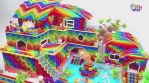 Магнитные шарики - Вилла С Изогнутым Садом На Крыше!  Гараж И Бассейн!