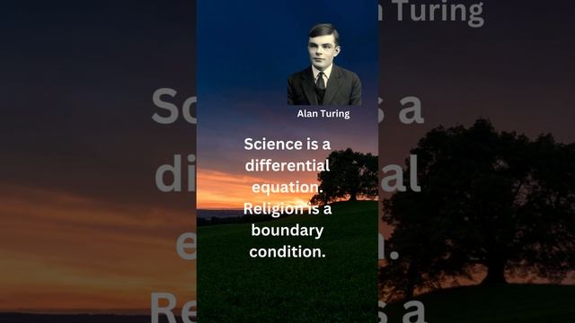 Alan Turing's Perspective: Science, Religion, and Boundaries #quotes #science #equator #alanturing