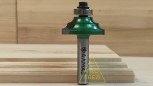 Фасонная фреза с подшипником Алмаз 2009 R4. Фрезы для ручного фрезера по дереву Алмаз. #Фрезы