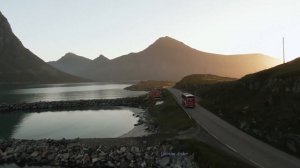 Music clip. Style Italo Disco. Volvo Coaches