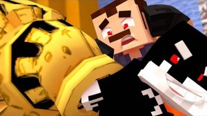 МАШИНА СОЗДАЛА ЧЁРНОЕ СУЩЕСТВО! - ПРИВЕТ СОСЕД В МАЙНКРАФТ [перезалив]