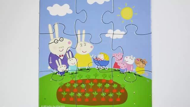 Свинка Пеппа Семья Кроликов и друзья малыши Свинки Пеппы собираем пазлы для детей Peppa Pig Puzzle смотреть онлайн