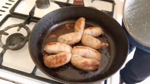 Готовим на сковороде шашлычные колбаски для жарки и гриля
