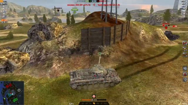 WoT blitz. nafa12bar. ИС-8. Взаимовыручка