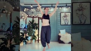 Tribal fusion belly dance, танцевальная связка shimmy 3/4, Turkish shimmy, фрагмент онлайн-занятия