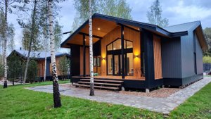 2 каркасных дома на одном участке, заказчик обжился, дома преобразились
