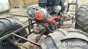 Каракат на шинах низкого давления.