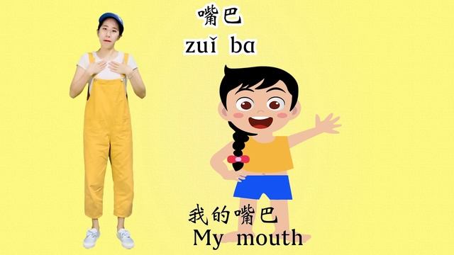 学中文 身体部位⎮Learn Part of the Body in Chinese⎮Body Parts Name in Chinese (720p)