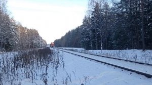 тепловоз 2ТЭ116УД-005 с грузовым составом