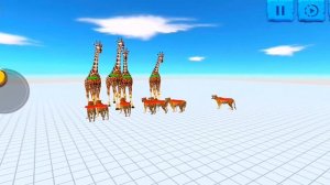 Tigers vs Giraffes - Animal Revolt Battle Simulator