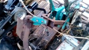 Мотоблок из "крота" своими руками. Пашет целину .