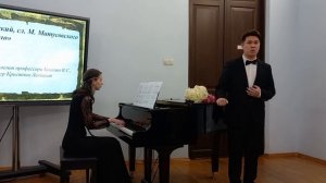 И. Дунаевский, ''Всё прошло''-поёт Хао Чэнь, концертмейстер Кристина Левицкая