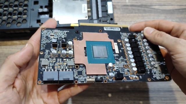 Сравнение медной пластины с термо прокладками на двух CMP 70HX. Аналог Palit 3070 Ti Gaming Pro