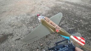 Завёл двигатель DLE 55 полукопия ЛА-7.