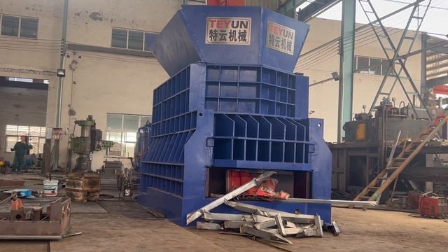 Teyun 500ton Container Shear Testing for cutting the waste crane arm