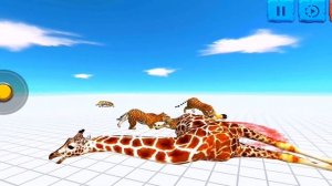 Tigers Attack Giraffe - Animal Revolt Battle Simulator
