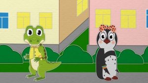 Уроки от ПИНГИ и КРОКИ 🐧🐊 | Привет - Пока | учим приветствия и прощания