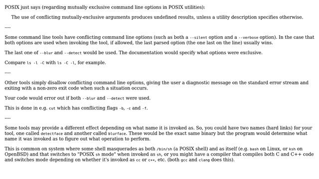 Unix & Linux: Should I use mutually exclusive options on my command line tool? (2 Solutions!!)