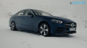 Mercedes C400 4Matic на снеговом тестдрайве