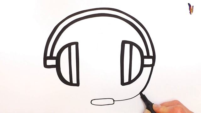 Как нарисовать наушники для детей / How to draw headphones for kids смотреть онлайн