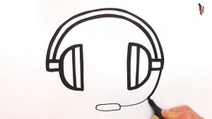 Как нарисовать наушники для детей / How to draw headphones for kids