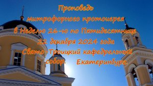 Слово митрофорного протоиерея Николая Малеты по окончании Божественной литургии 22.12.24 г.