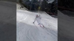 Liza  Mankova skiing ⛷ in krasnaya_polyana_resort Russia 🇷🇺