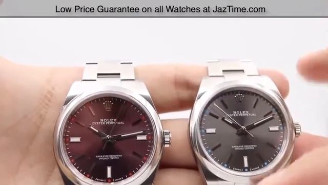 ▶ Rolex Oyster Perpetual: "red grape" vs "dark rhodium" - Dial Color COMPARISON смотреть онлайн