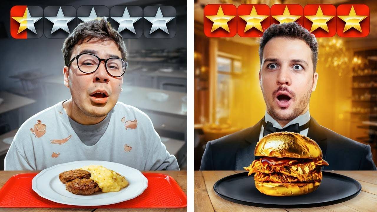 ДОРОГОЙ VS ДЕШЕВЫЙ РЕСТОРАН ЧЕЛЛЕНДЖ (ДАНИК) смотреть онлайн