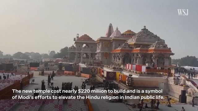 India’s Modi Opens Grand Hindu Temple on Site of Razed Mosque | WSJ News смотреть онлайн