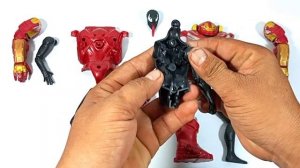 Merakit Mainan Spider-Man vs Venom vs Siren Head vs Hulk Buster Avengers Superhero Toys