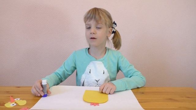 Цыпленок. Поделки на Пасху из цветной бумаги для детей 1, 2, 3, 4 класс своими руками.