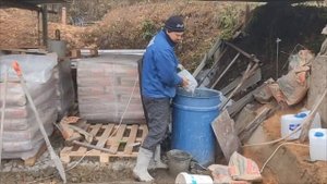 Замес смеси арболита на березовой щепе и пропорции (часть1)