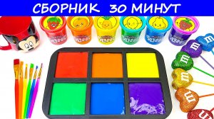 Сборник мультиков для самых маленьких зрителей Кинетический песок. Новые игрушки. Слаймы. Звуки