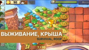 Plants vs zombies - Survival (Roof), выживание (крыша)