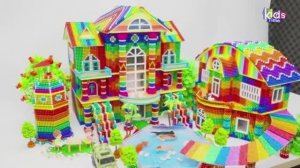 Магнитные шарики - Летний Особняк! В Летнем Особняке Есть Бассейн И Радужная Блестящая Горка