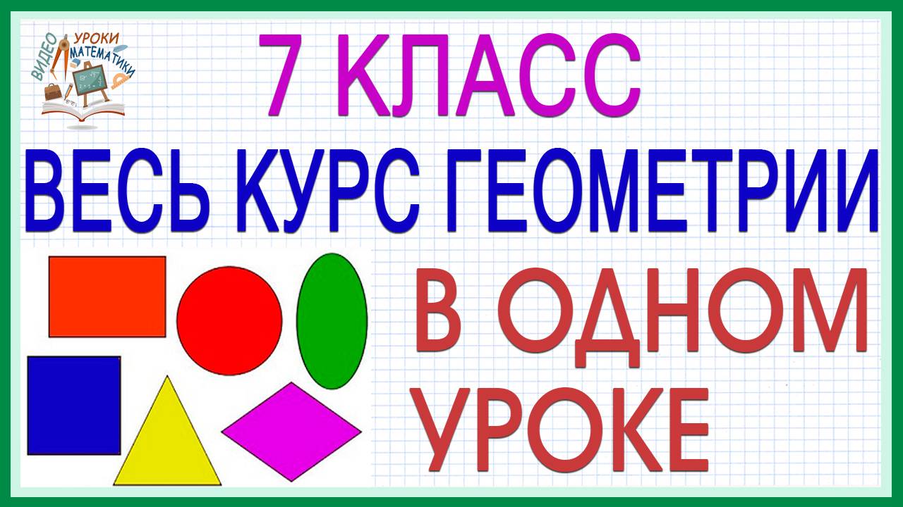 Вся геометрия 7 класса в одном уроке. Повторение изученного в 7 классе. Геометрия все темы просто!