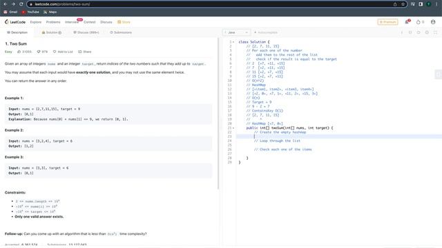 Leet code - Easy - Two Sum