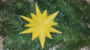 Объемная очаровательная рождественская 3D звезда из бумаги. Оригами. Поделки из бумаги.