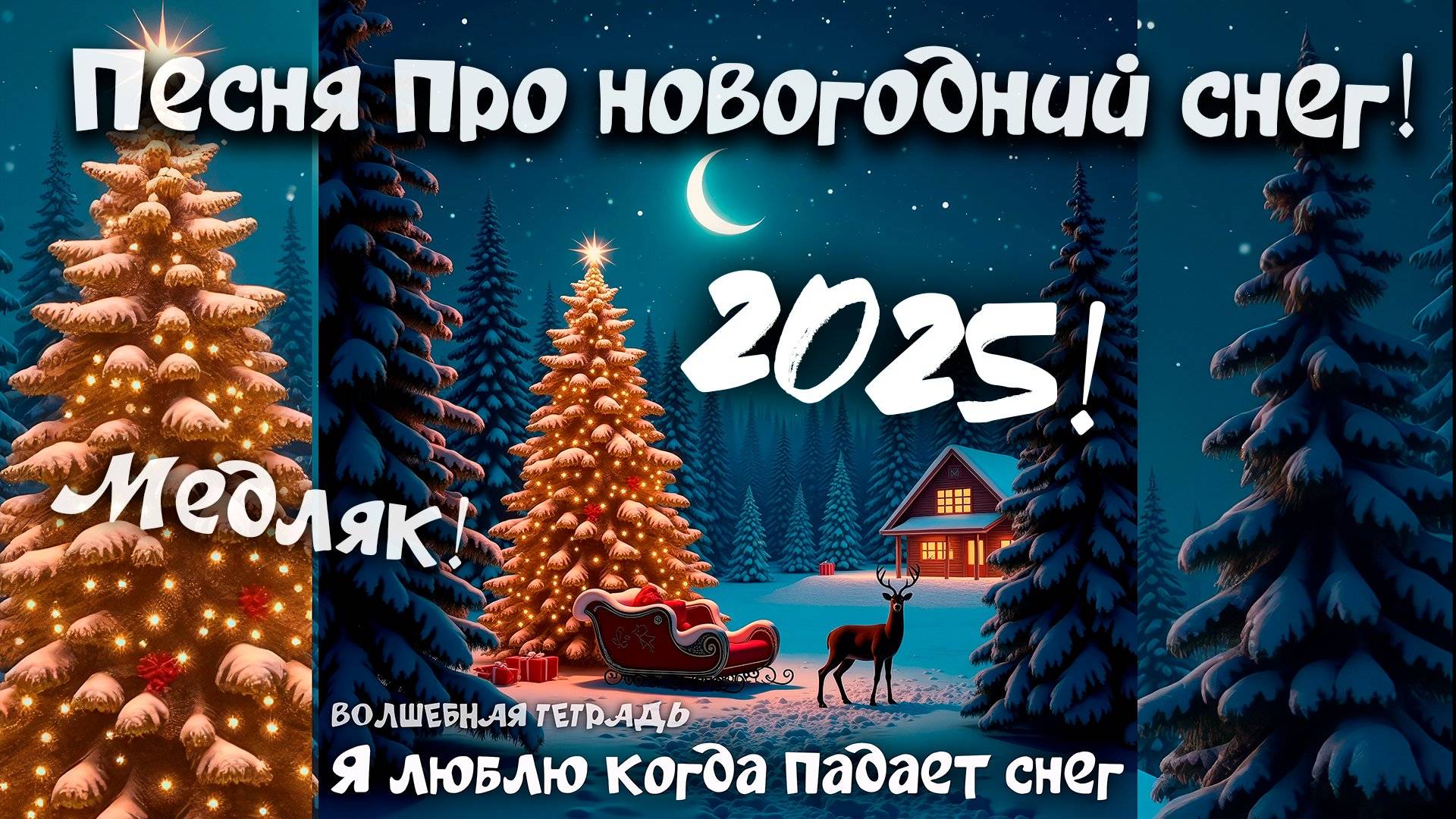 Волшебная тетрадь. "Я люблю когда падает снег". Песня про новогодний снег. Новый год 2025.