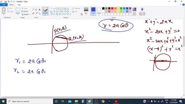 #5/Co-ordinate geometry/ polar equation of chord of circle r=2a cos0