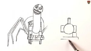 How to draw a Thomas The Train.EXE attacking Thomas Train