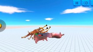 Hydra Giraffe vs Modern Mammals - Animal Revolt Battle Simulator
