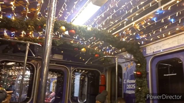 новогодний метропоезд "номерной" на замоскворецкой линии